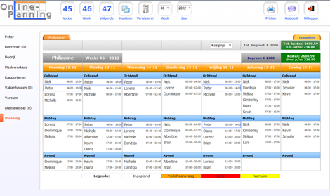 begroting toevoegen omroeper online_planning_rooster_maken_personeelsplanning_screenshot_klein - Online  - Planning